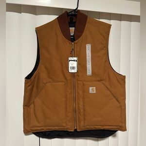 RELAXED FIT FIRM DUCK INSULATED RIB COLLAR VEST